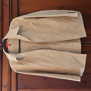 Anne Klein linen/cotton open front blazer natural tone size L